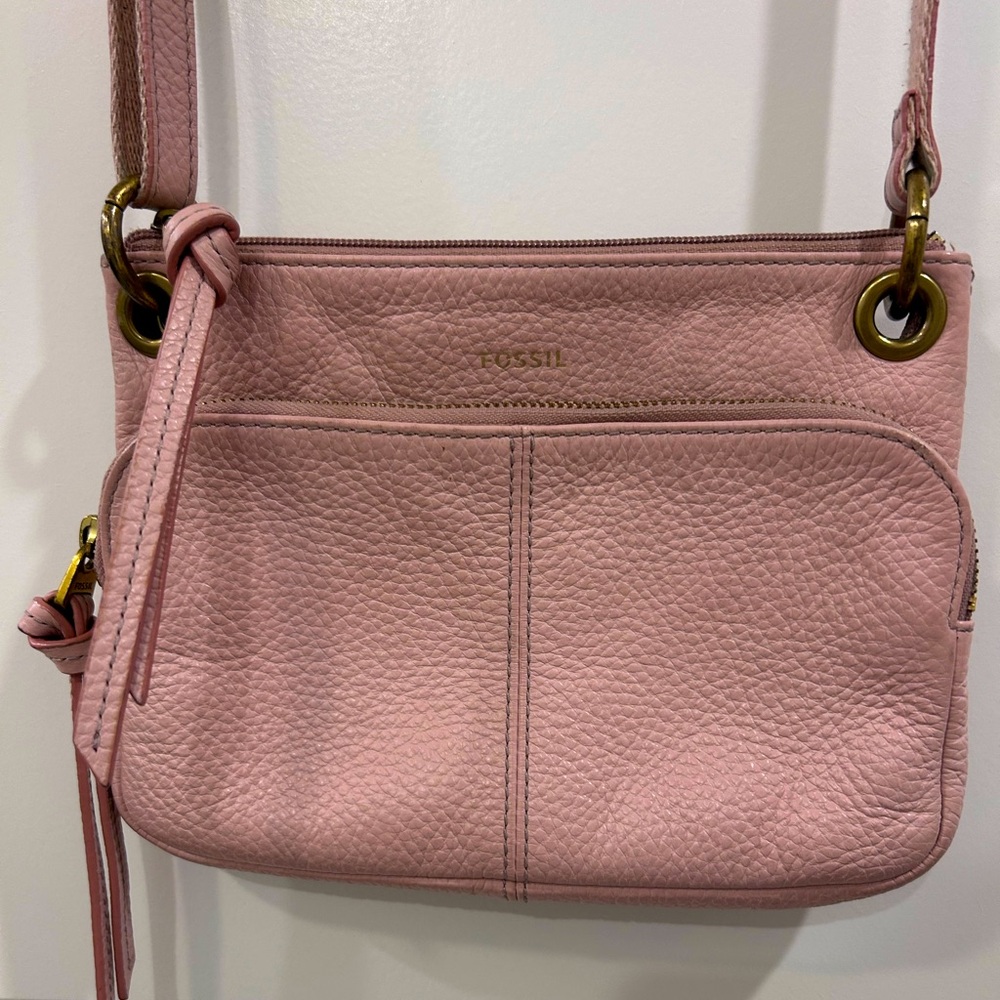 Pink Fossil Crossbody